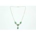 Handmade 925 Sterling Silver natural green Cabochon malachite Gem stone Necklace